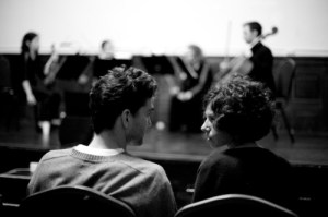 Fox at rehearsal with his collaborator, Gabriela Vainsencher. Photo by Nikolai Fox.
